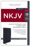 NKJV  Large Print Personal Size Deluxe Reference Bible Leathersoft Black